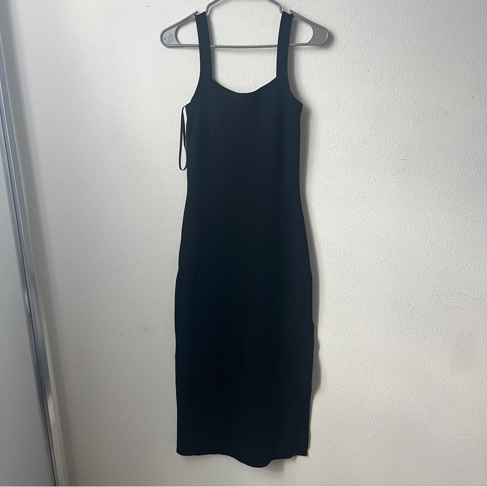 Babaton Black Midi Knit Dress Medium